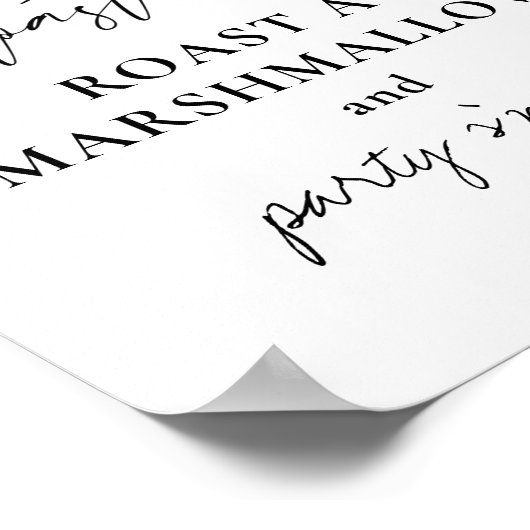 Laten we geroosterd marshmallow krijgen poster (Hoek)