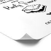 Laten we geroosterde marshmallow kampvuur trouwbor poster (Hoek)