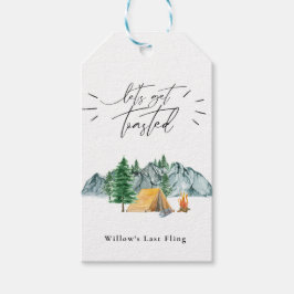 Laten we geroosterde vrijgezellen nemen cadeaulabel