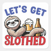 Laten we gesloopt worden vierkante sticker (Voorkant)