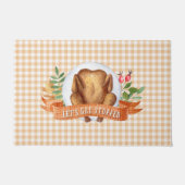 Laten we gevulde Thanksgiving Turkije halen Deurmat (Voorkant)