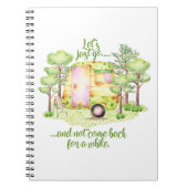 "Laten we gewoon gaan" - Retro Camper Caravan Notitieboek (Voorkant)