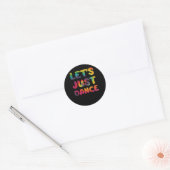 Laten we gewoon Hippie Tie Dye dansen Ronde Sticker (Envelop)