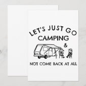 laten we gewoon naar kamp gaan t-shirts (Voorkant / Achterkant)