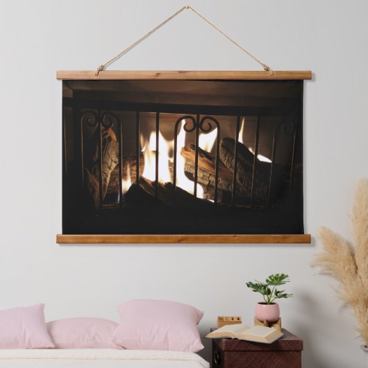 Laten we gezellig-hout Topped wandtapijt halen Hangend Wandkleed (Slaapkamer)