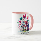 Laten we gezellig thuis blijven mok (Voorkant rechts)