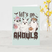 "Laten we Ghouls gaan" Kaart (Gele Bloem)