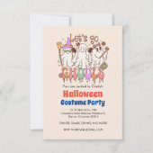 Laten we Ghouls gaan, Retro Cream Halloween Kaart (Voorkant)