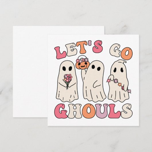 Laten we Ghouls Groovy Ghost gaan gebruiken met b Kaart (Voorkant / Achterkant)