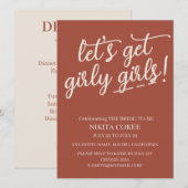 Laten we Girly Terracotta Bachelorette Weekend hal Kaart (Voorkant / Achterkant)