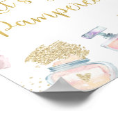 Laten we Glitz en Glam Spa Birthday Sign halen Poster (Hoek)