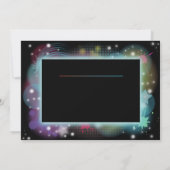 Laten we gloed Birthday Party Neon Blue Party uitn Kaart (Achterkant)