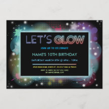 Laten we gloed Birthday Party Neon Blue Party uitn