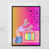 Laten we gloeien Crazy Neon Skating Verjaardag Uit Kaart (Achterkant)