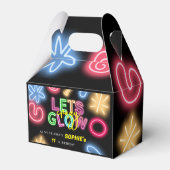 Laten we gloeien gek neon verjaardag laser party bedankdoosjes (Achterkant)