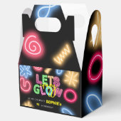 Laten we gloeien gek neon verjaardag laser party bedankdoosjes (Geopend)
