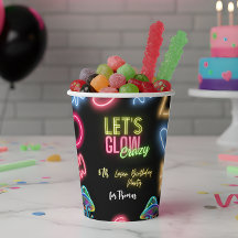 Laten we gloeien gek neon verjaardag laser party