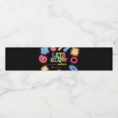 Laten we gloeien gek neon verjaardag laser party waterfles etiket (Enkel label)