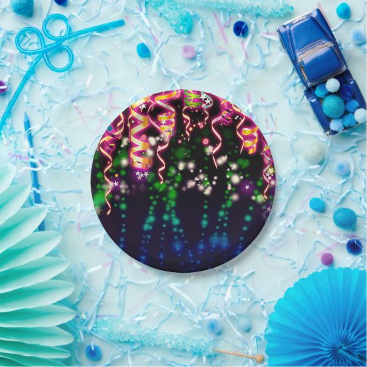 Laten we gloeien gekke neon lichten verjaardagsfee papieren bordje (Feest)