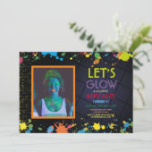 Laten we gloeien in het donkere verjaardagsfeest F Kaart (Staand voorkant)