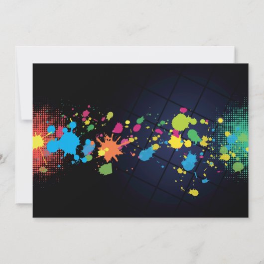 Laten we gloeien in het donkere verjaardagsfeest F Kaart (Achterkant)