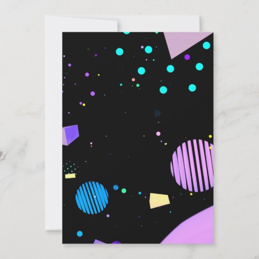 Laten we gloeien Millennial Retro Neon roze verjaa Kaart (Achterkant)