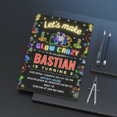 Laten we Glow Crazy Game verjaardagsfeestje maken Kaart