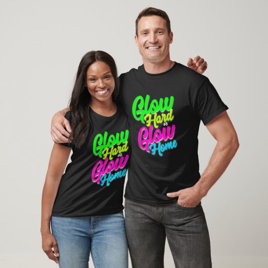 Laten we Glow Crazy Glow Party 80's Retro Costume  T-shirt (Unisex)