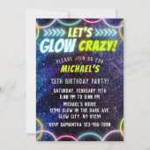 Laten we Glow Crazy in de Dark Neon Lights Fun Par Kaart (Voorkant)