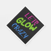 Laten we Glow Crazy, Neon Glow Verjaardag Servet (Hoek)
