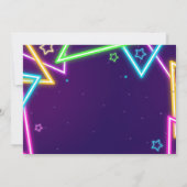 Laten we GLOW Crazy Neon Kleurrijke Verjaardag Fot Kaart (Achterkant)