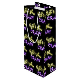 Laten we Glow Crazy Neon Sign Wijn Cadeautas