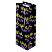 Laten we Glow Crazy Neon Sign Wijn Cadeautas (Voorkant Gekanteld)