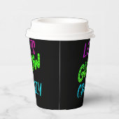 Laten we Glow Crazy Neon Skating Verjaardag Papieren Bekers (Rechts)