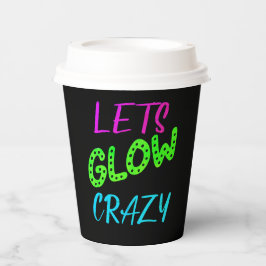 Laten we Glow Crazy Neon Skating Verjaardag Papieren Bekers