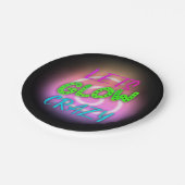 Laten we Glow Crazy Neon Skating Verjaardag Papieren Bordje (Gekanteld)