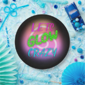 Laten we Glow Crazy Neon Skating Verjaardag Papieren Bordje (Feest)