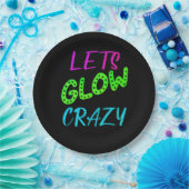 Laten we Glow Crazy Neon Skating Verjaardag Papieren Bordje (Feest)