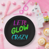 Laten we Glow Crazy Neon Skating Verjaardag Papieren Bordje (Feest)