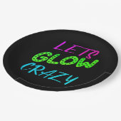 Laten we Glow Crazy Neon Skating Verjaardag Papieren Bordje (Gekanteld)