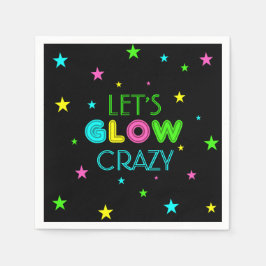 Laten we Glow Crazy Party Napkins Servet