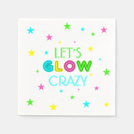 Laten we Glow Crazy Party Napkins Servet