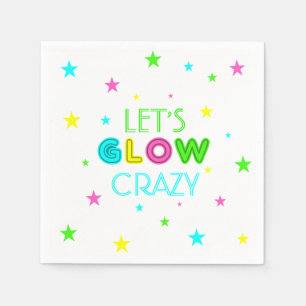 Laten we Glow Crazy Party Napkins Servet