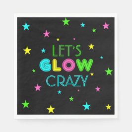 Laten we Glow Crazy Party Napkins Servet