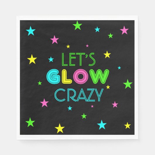 Laten we Glow Crazy Party Napkins Servet (Voorkant)