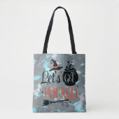 Laten we goddeloze heksen Pastel Rainbow Halloween Tote Bag (Voorkant)