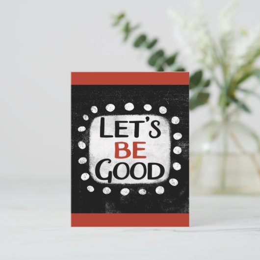 Laten we goed Briefkaart zijn (Staand voorkant)