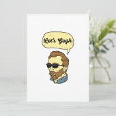 Laten we Gogh Van Gogh gaan. Feestdagenkaart (Staand voorkant)