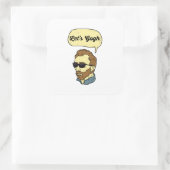 Laten we Gogh Van Gogh gaan. Vierkante Sticker (Tas)