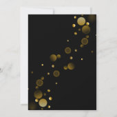 Laten we Gold Bokeh Gradient Black verjaardag vier Kaart (Achterkant)